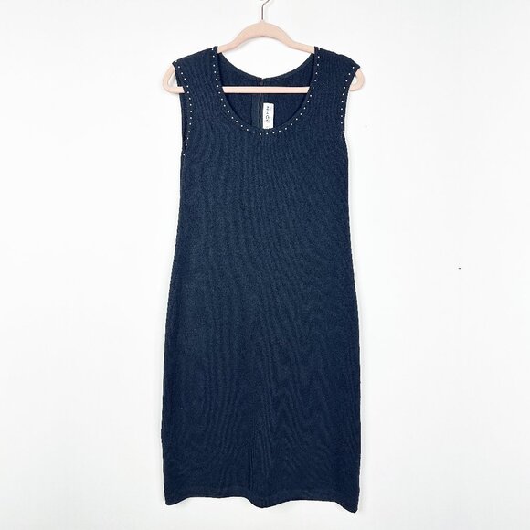 St. John Collection Black Santana Knit Dress Sleeveless S #A0566 - Picture 1 of 5